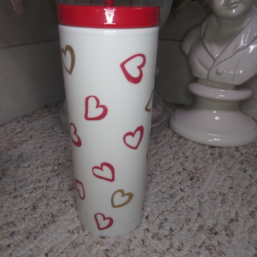 Kate Spade Valentine's Heart Decorated Cold Tumbler - Picture 5 of 8